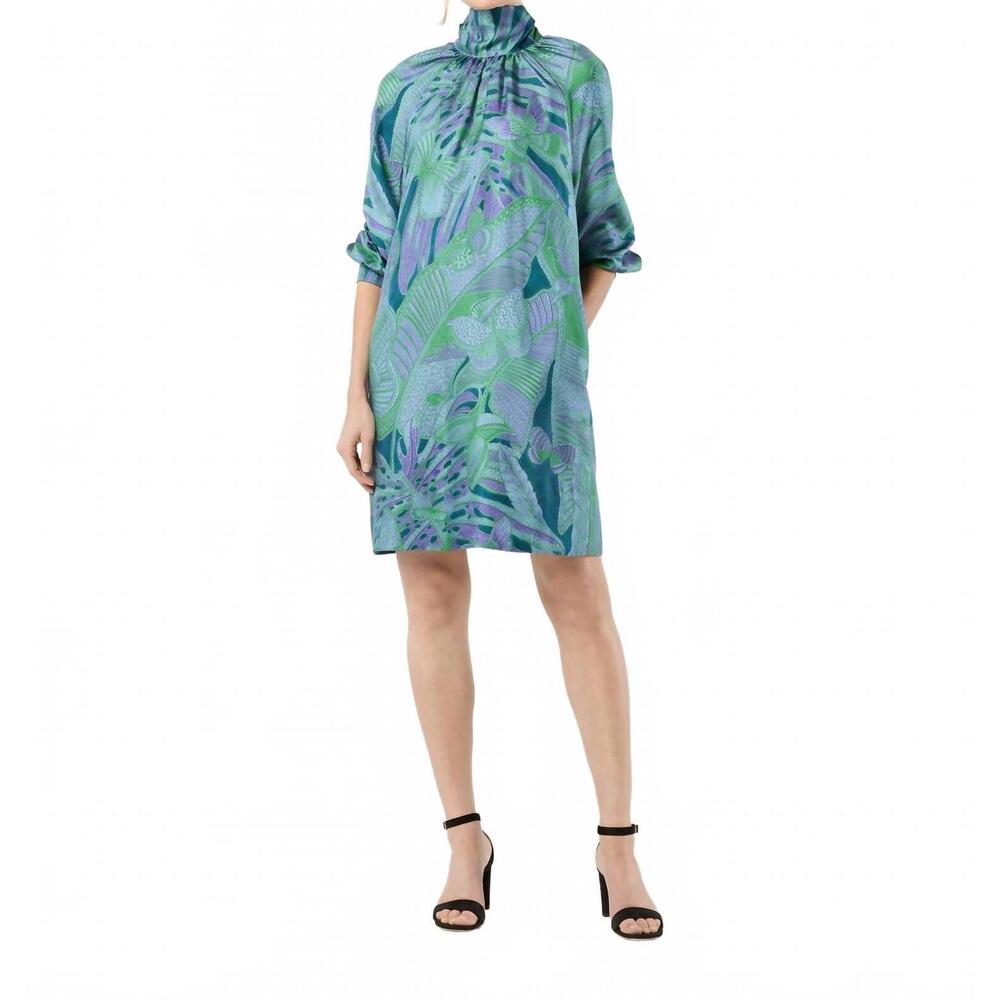 NEW ANN MASHBURN maggie dress in purple/green